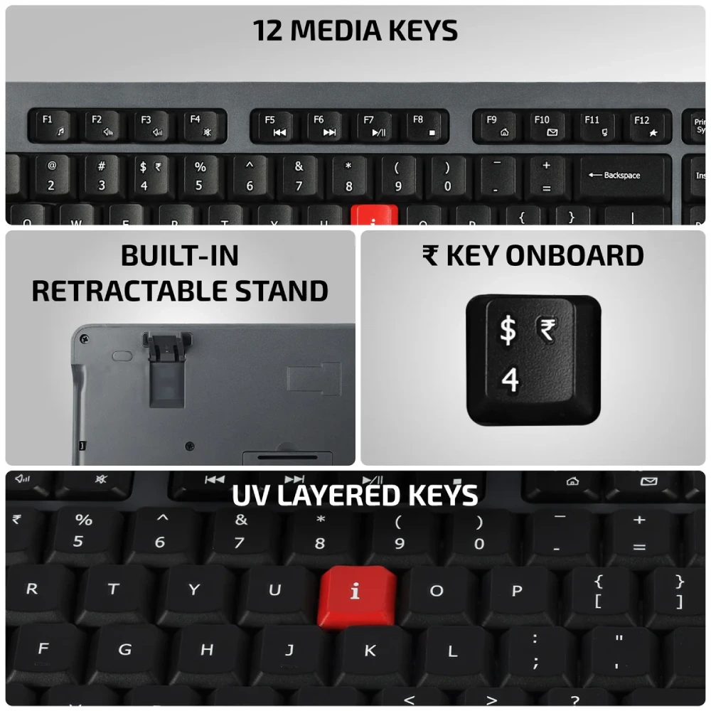 Iball Wireless Keyboard Mouse Combo ClickSet S350 (Mint i7) view 3